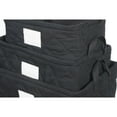 thumbnail image 3 of Panier De Rangement Matelassé 3Pc Niblage Avec Poignées (Noir), 3 of 3