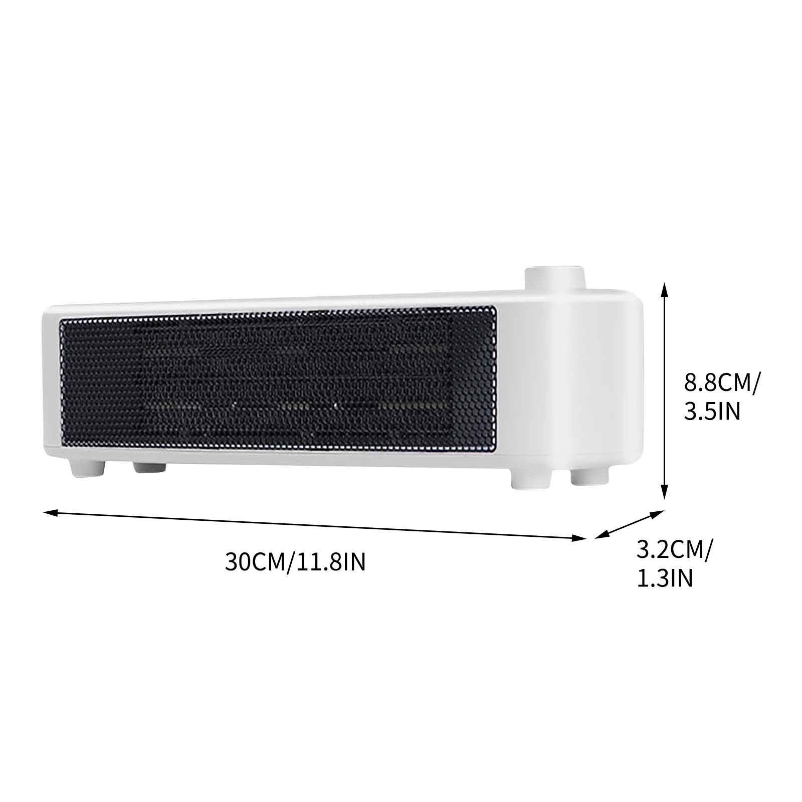 Desktop Small Heater Mini Office Indoor Portable Winter Foot and Hand Warmer Quiet 300W and 500W Energy Efficient Space Heater with Overheat Protection for Home and Work