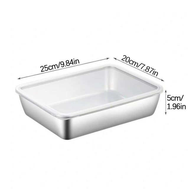 Bdday Sac à Lunch pour Femmes en Acier Inoxydable Épaissi, Boîte de Conservation, Boîte Polyvalente de Cuisine, Boîte Rectangulaire pour Fruits, Boîte de Rangement Domestique Grande Capacité avec Couvercle, Sacs à Lunch pour Hommes pour le Travail