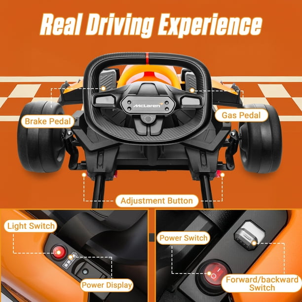 24V Electric Go Kart - Adjustable Seat, 400W Motor, Indoor Use