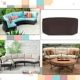 thumbnail image 5 of Covers & all Curved Outdoor Couch Cover, 12 Oz PVC Polyester Patio Furniture Cover, Tear & UV Proof Couch Cover Patio with Air Pockets & Drawstrings (90"L x 34"W x 32"H x 46"FL, Coffee), 5 of 7