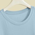 thumbnail image 6 of OVAFBAU Womens Nightgown Sleepshirt Pajama Dress Casual Cotton Crew Neck Short Sleeve Slit Loose Loungewear Dress Sleepwear, 6 of 6