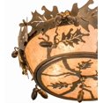 thumbnail image 3 of Meyda Tiffany 178827 Oak Leaf And Acorn 4 Light 20" Wide Semi-Flush Ceiling Fixture -, 3 of 7