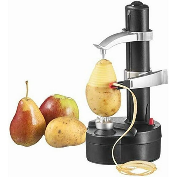 SONGAUN Electric Peeler Automatic Rotating Potato Apple Fruit Vegetable Peeling Machine Stainless Steel Kitchen Peeler Tool (White)