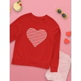 thumbnail image 3 of Tstars Boys Unisex Valentine's Day Shirts for Kids Love Red Striped Heart Love Valentine's Day Outfit Gift Idea for Boy Toddler Kids Express Love Sweatshirt, 3 of 7