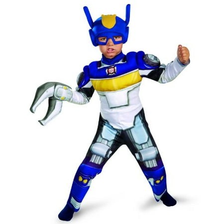 Disguise Boy's Transformers Chase Rescue Bots Toddler Muscle Costume,