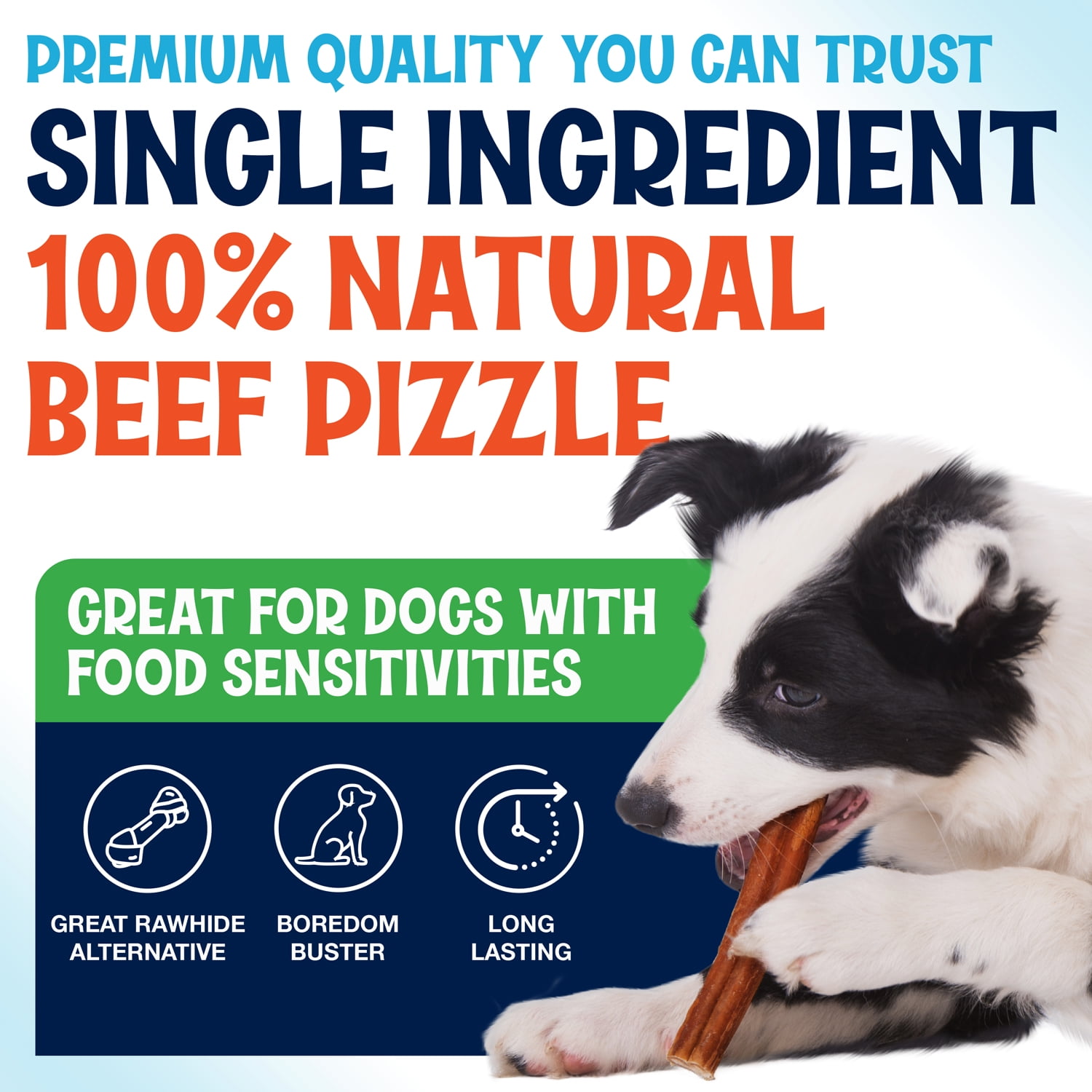 Fetcheroni Odor-Free Thin Bully Sticks for Dogs, 12 Inch, 10 Pack