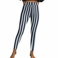 thumbnail image 6 of Womens Legging Pants Black White Striped Ankle Length Stretchy Soft Legging Pants Elastic High Waist Yoga Trousers (XL, Dark Gray), 6 of 6