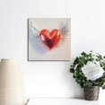 thumbnail image 4 of Fenyluxe Heart Wings Wall Decor for Bathroom Ready To Hang Room Home Art Decor 12x12in, 4 of 6