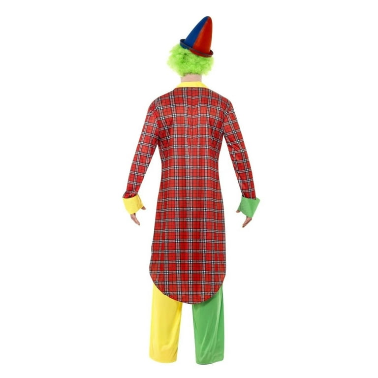 La Circus Deluxe Clown Costume Adult Red Green Yellow La Circus Deluxe Clown Costume Adult Red Green Yellow