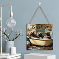 thumbnail image 5 of Bear Wash Your Paws Wood Hanging Funny Bathroom Hanging Wooden Plaque Decoration Shower Room Vintage Wood Signs for Home Decor Door Plaques for Bathroom 12x12 inches, 5 of 8