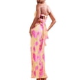 thumbnail image 2 of Biekopu Women's Summer Long Fitted Dress,Solid Color/Floral Evening Sleeveless Off Shoulder Strapless Dress, 2 of 5