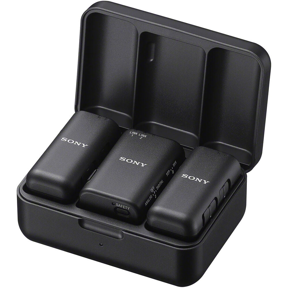 Sony ECM-W3 2-Person Wireless Mic System | Noise Reduction, Clear Audio, Long Battery | Perfect for Content & Interviews (ECM-W3) + VXLR Adapter + Camera Bag + More