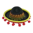 thumbnail image 4 of Sombrero Sombrero Decoración Temática Mexicana Práctico Conveniente Accesorios para Fotos Mini Sombrero Sombrero negro, 4 of 9