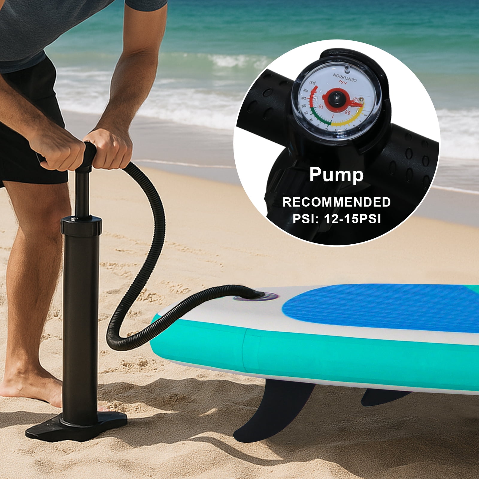 HHSJZWCY Premium PVC Inflatable Stand up Paddle Board for Adults, 9'9'' Lightweight & Portable SUP with Paddle, Pump, Backpack