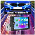 thumbnail image 2 of Autorradio 1 DIN de 7 pulgadas con Apple CarPlay, Android Auto, Bluetooth, USB, AUX, TF, ecualizador y cámara., 2 of 5