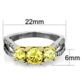thumbnail image 2 of Two-Tone IP Gold (Ion Plating) Stainless Steel Ring with AAA Grade CZ in Topaz for Women Topaz Stone Color Style TK1795 Size 8, 2 of 4