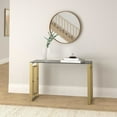 thumbnail image 2 of Best Master Mallory Stainless Steel and Smoked Glass Console Table in Gold, 2 of 2