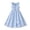dress 70#Blue, variant on WAYUTE Dresses for Girls Kids Square Neck Button Pletaed Summer Striped Sundress for Party Wedding Casual Dailywear