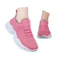 thumbnail image 3 of Daznico Women's Breathable Mesh Sneakers - Slip-On Walking Shoes with Thick Cushioned Sole for All-Day Comfort,Color:Pink,Size:8, 3 of 9