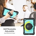 thumbnail image 2 of XYX For Lenovo Tab TB-311XU/K10C TB-311FU Case 10.1 inch, 360 Rotating Shockproof Cover with Stand, Screen Protector, Shoulder Strap, Sky Blue PC, 2 of 7
