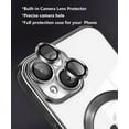 thumbnail image 3 of Case for iPhone 14 Plus Case Clear Magnetic Compatible with MagSafe Built-in Camera Lens Protector Soft Slim Shockproof Phone Case for iPhone 14 Plus 6.7" - Black, 3 of 12