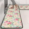 thumbnail image 2 of Kitchen Rugs Sets Of 2,Pioneer Flower Floral Print Pattern Anti Fatigue Kitchen Mat Rugs Non Slip Washable,Decorative Kitchen Floor Mats for Kitchen,Sink,Laundry,17"x47"+17"x47", 2 of 5