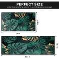 thumbnail image 2 of Tropical Leaves Monstera Kitchen Rugs and Mats Non Skid Washable Set of 2, Floral Summer Botanical Kitchen Runner Rug, Farmhouse Green Kitchen Floor Mat Under Sink Mat Throw Rug for Doormat, 2 of 6