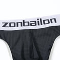 thumbnail image 5 of TANBOM Men's Triangle Nylon Contoured Pouch Underwear, Black, 1-Pack, XL, 5 of 6