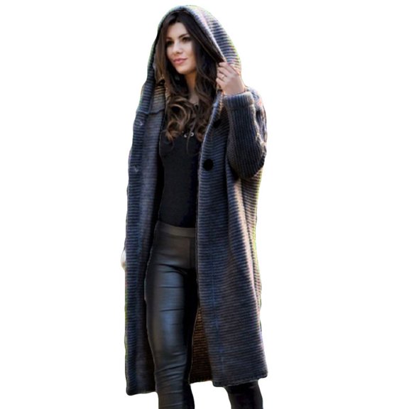Lindreshi Sweaters for Women Trendy Clearance Women's Medium Length Cardigan Knitted Sweater Jacket