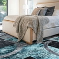thumbnail image 6 of Cydiria Ocean Blue Modern Rug Non Slip Geometric Rug for Living Room, 2' x 3', 6 of 8