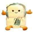 thumbnail image 1 of Cute Cartoon Blanket Flannel Skin Friendly Soft Tether Strap Design Sofa Blankets for Home Office, 1 of 5