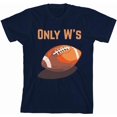 thumbnail image 3 of Only W's American Football Youth Navy Blue Crew Neck Short Sleeve Tee-Small, 3 of 4