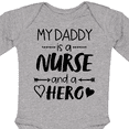 thumbnail image 4 of Inktastic My Daddy is a Nurse and a Hero Boys or Girls Long Sleeve Baby Bodysuit, 4 of 5