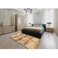 thumbnail image 5 of Ahgly Company Machine Washable Indoor Rectangle Abstract Papaya Orange Area Rugs, 3' x 5', 5 of 7