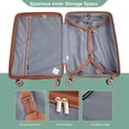 thumbnail image 6 of 5-Piece Luggage Set, 20/24/28 inch hardshell suitcases expandable duffel bag toiletry bag, Green, 6 of 7