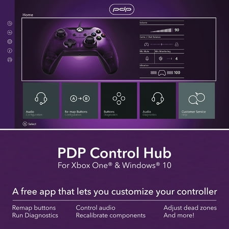 PDP Wired Controller - Gamepad - wired - purple - for PC, Microsoft Xbox One, Microsoft Xbox One S, Microsoft Xbox One X