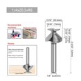 thumbnail image 2 of 1PC 1/4 Handle 1/2 Handle Arc Integrated Knife 2 Edges, 3 Edges With Seams Woodworking Milling Cutter Cutting Tool ,Repetitive Accuracy, 2 of 7