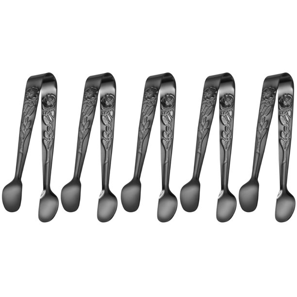 Pingas Postre Ponga Hielo Clips Mini Azúcar 5 Piezas Acero Inoxidable 4.3 Pulgadas para La Cafetería Fiesta Té