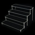 thumbnail image 3 of Multi-Tier Acrylic Rack, Display Riser Stand, Cupcakes Cosmetics Ladder Holder, Countertop Display Stand Shelves , 4 Ladder, 3 of 8