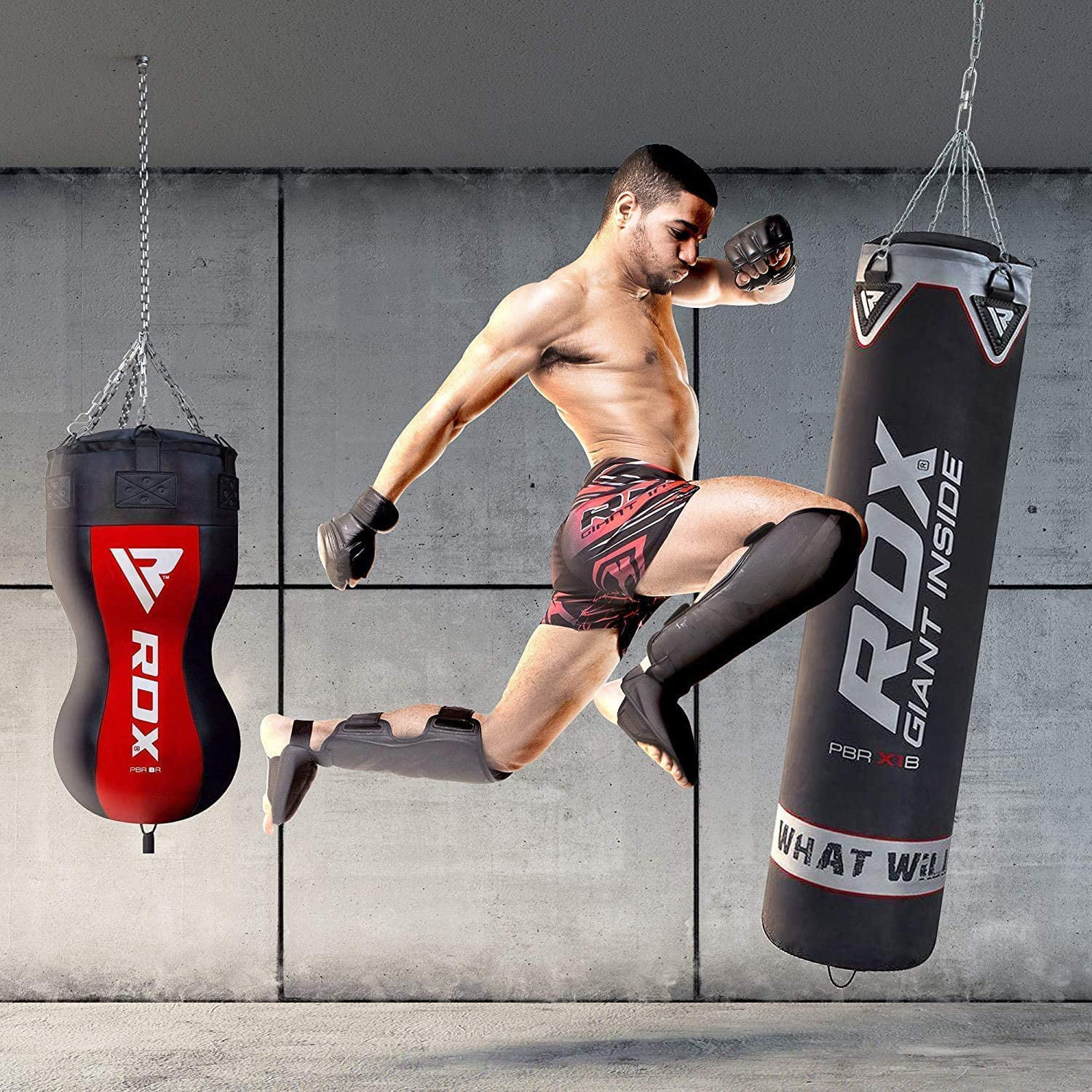 RDX UPB-X1B-5FT Boxing Heavy Punching Bag Set for sale online 
