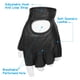 thumbnail image 3 of Guantes de moto KAIWENDE de piel acolchada con gel para medio dedo, 3 of 8