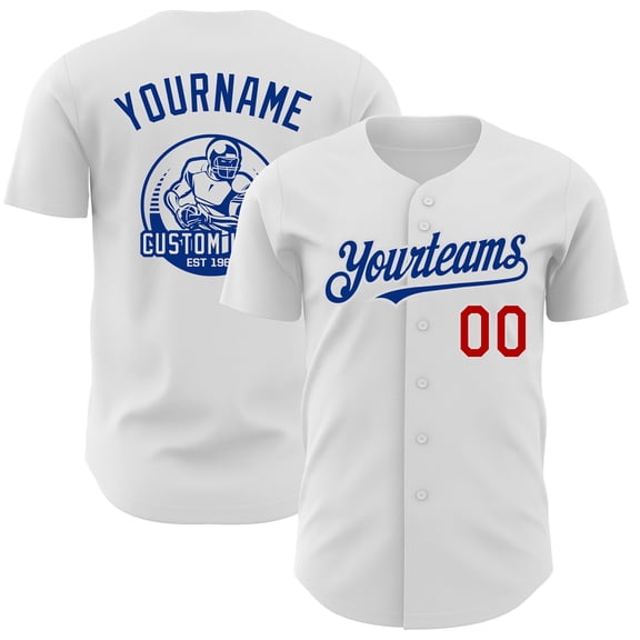 Custom White Red-Royal Authentic Baseball Jersey - Hot Sale 2026