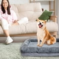 thumbnail image 5 of Dog Bed Removable Pet Bed Cover with Egg Crate Foam Support Machine Washable Non-Slip Bottom for Small Medium Large Dogs, 5 of 7