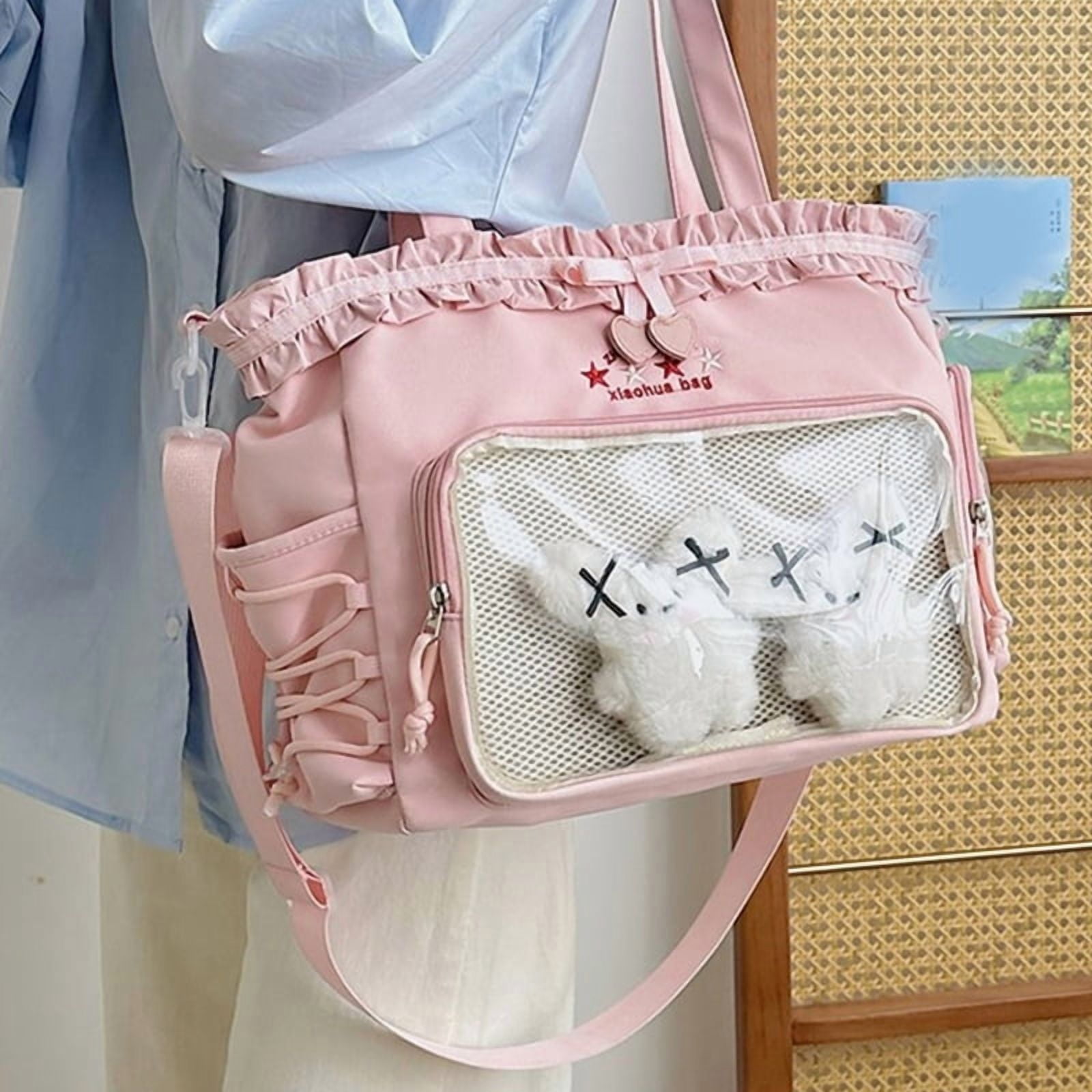 Clear Ita Bag Students School Bag Crossbody Bag Large Capacity Shoulder Bag
