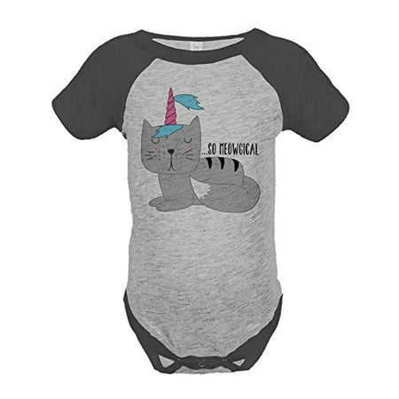 

7 ate 9 Apparel Kids Cat Unicorn Onepiece Grey Newborn