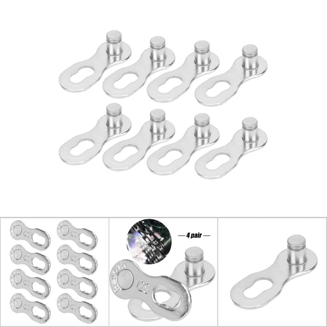 Bicycle Missing Link, Premium Steel Bike Chain Link 4 Pair For 12 Speed Chain