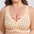 thumbnail image 6 of Women Plus Size Front Closure Bra U-Back Wireless Breathable Wide Strap Everyday Bra, 6 of 7