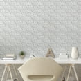 thumbnail image 3 of Ambesonne Grey Peel & Stick Wallpaper for Home, Vintage Style White Roses, 13"x72", Grey White, 3 of 6
