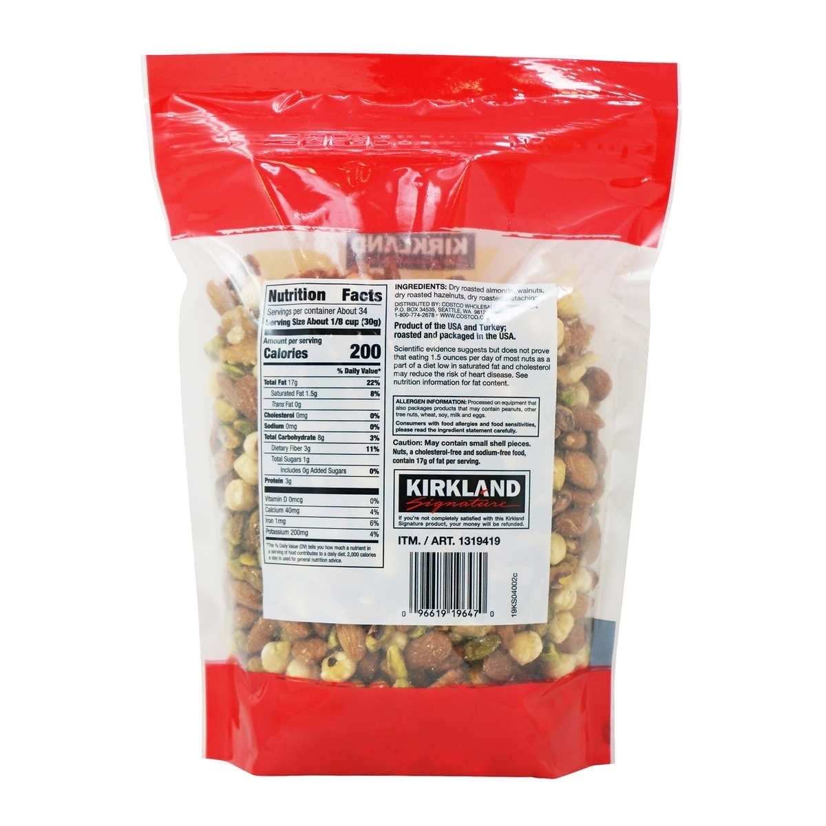 Kirkland Signature Heart Healthy Mixed Nuts 36 Ounce